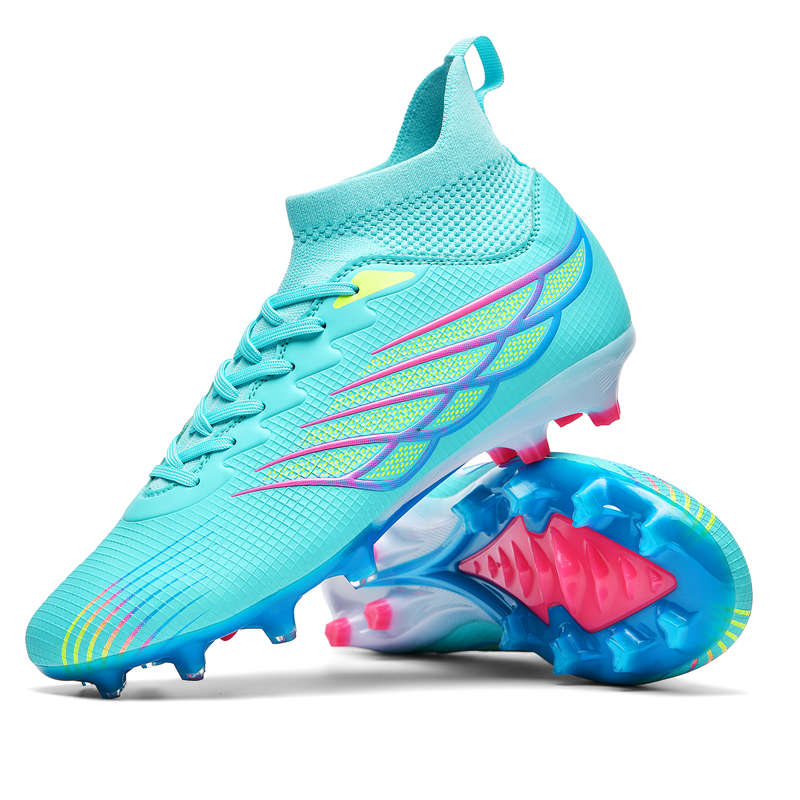WEJIESS Soft Ground Slip Resistant Abrasion Resistant Slip Resistant Abrasion Resistant Soccer Shoes Unisex