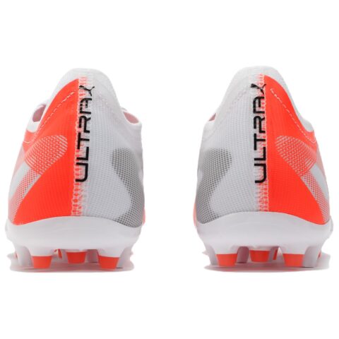PUMA Ultra 5 Match MG Multi Ground Abrasion Resistant Soccer Shoes Men’s White