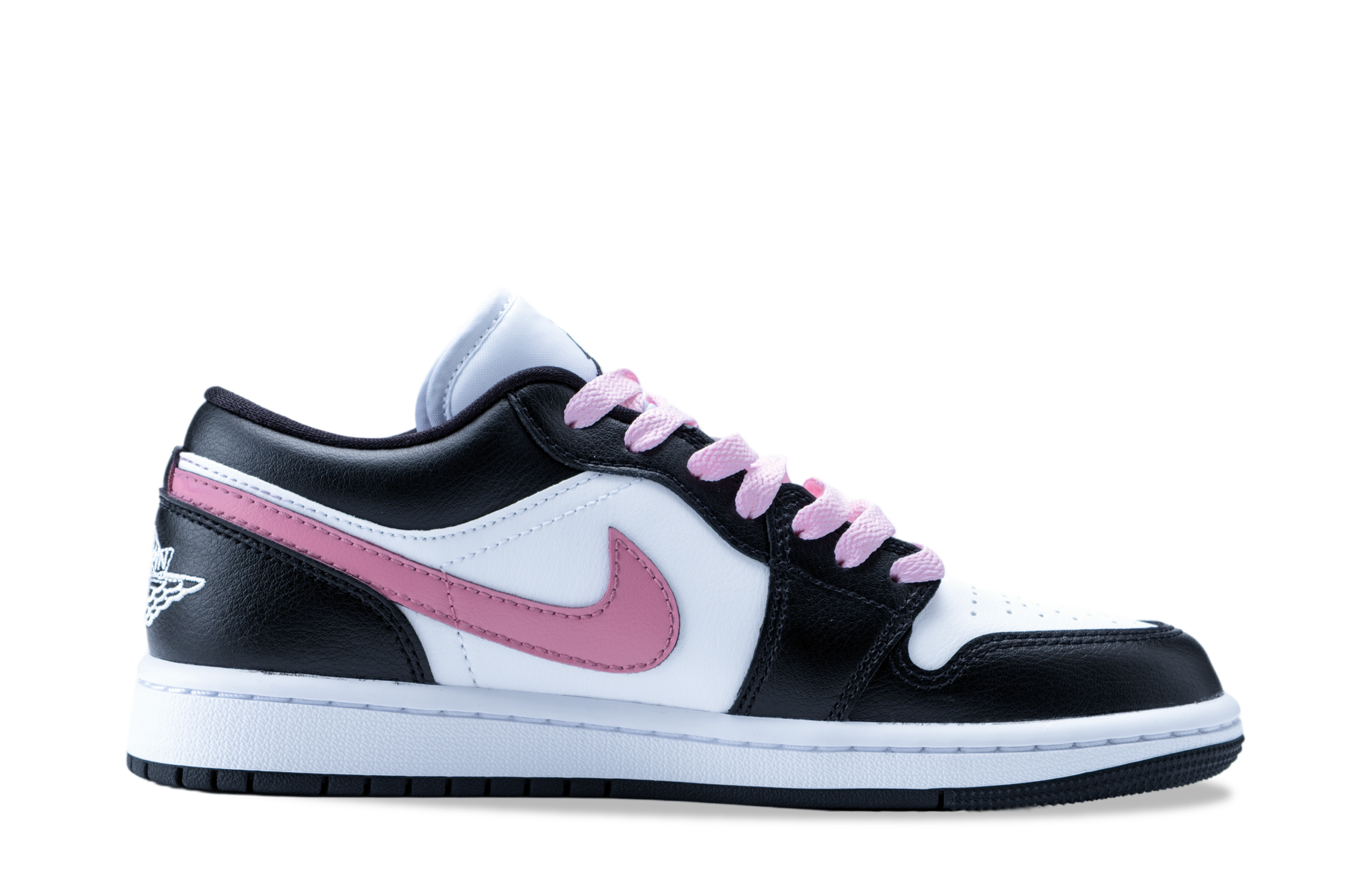 Jordan Air Jordan 1 Slip Resistant Low top Vintage Basketball Shoes Women’s Black Pink