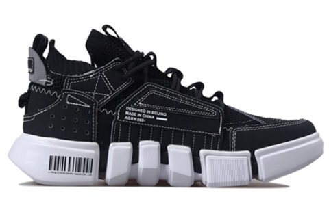 Li Ning Essence 2 Cushioning Slip Resistant Abrasion Resistant Mid top Vintage Basketball Shoes Men’s Black