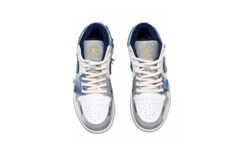 Jordan Air Jordan 1 Distressed Denim Slip Resistant Abrasion Resistant Slip Resistant Abrasion Resistant Low top