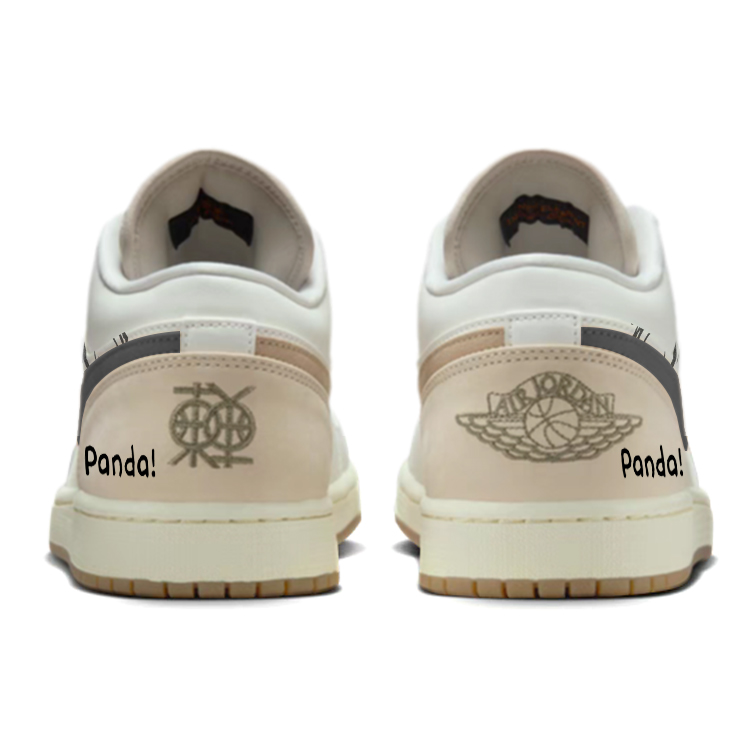Jordan Air Jordan 1 Vintage Basketball Shoes Unisex Low Top White/Brown