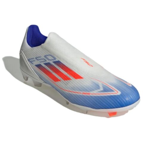 Adidas F50 League Laceless Firm/Multi Ground Cloud White Solar Red Lucid Blue
