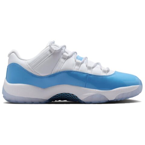Jordan Air Jordan 11 Abrasion Resistant Low top Vintage Basketball Shoes Unisex White Blue