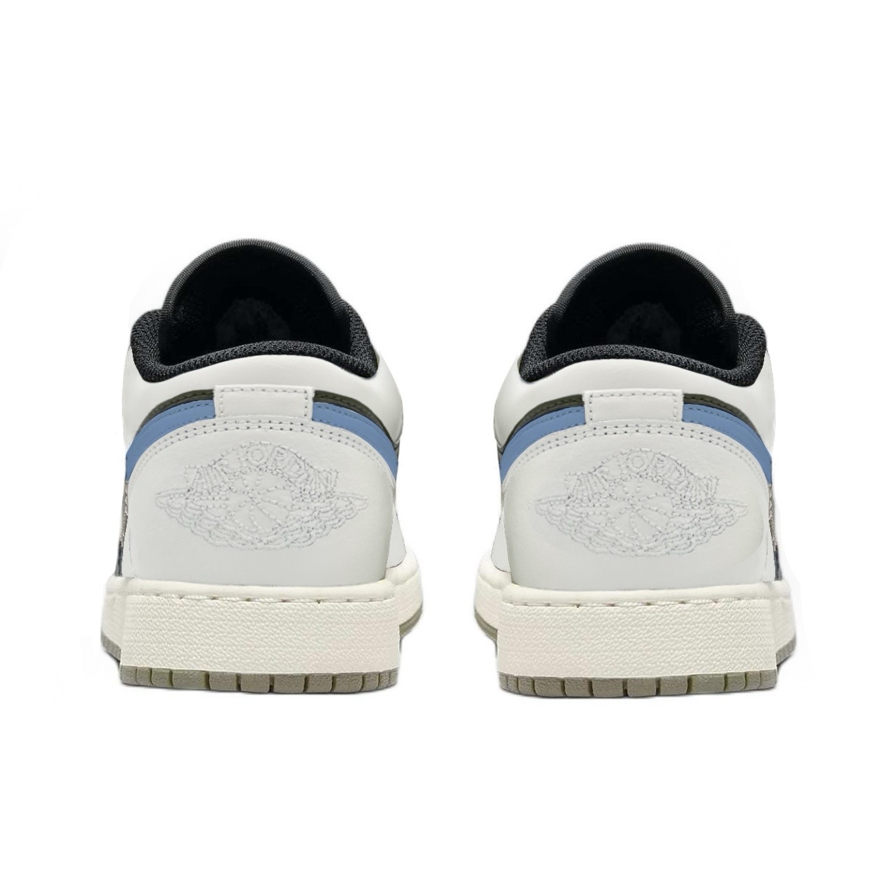 Jordan Air Jordan 1 Mini Hook 2 Leather Abrasion Resistant Low top Vintage Basketball Shoes Unisex Black White Blue