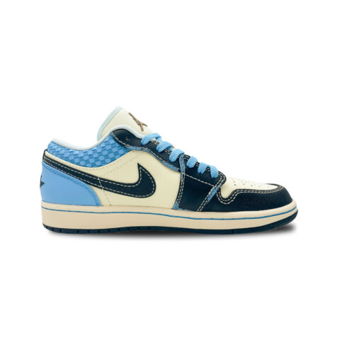 Jordan Air Jordan 1 Slip Resistant Low top Vintage Basketball Shoes Men’s Blue Black