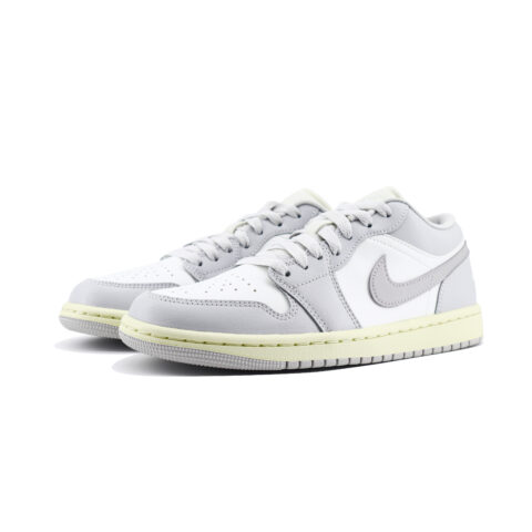 Jordan Air Jordan 1 Chuangyi Slip Resistant Abrasion Resistant Low top Vintage Basketball Shoes Unisex White Gray
