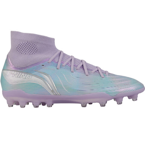 Li Ning TF Turf Artificial Turf TPU Cushioning Slip Resistant Coverage Soccer Shoes Men’s Blue Purple