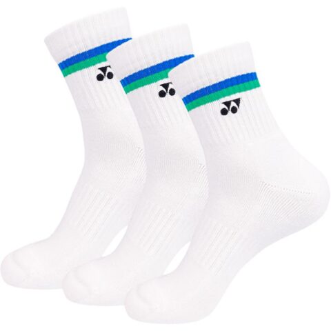 YONEX Crew Socks Men’s 3 Pack White
