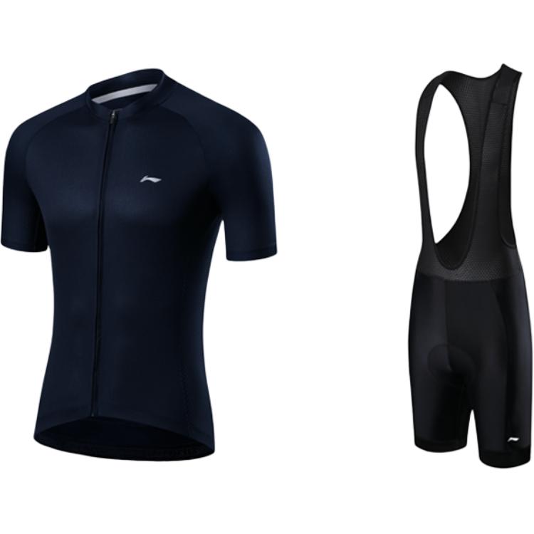 Li Ning Cycling Suits Men’s Black Set Crew Neck Thin