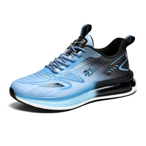 Binary Cushioning Slip Resistant Breathable Lightweight Rebound Low top Running Shoes Men’s Ice Blue