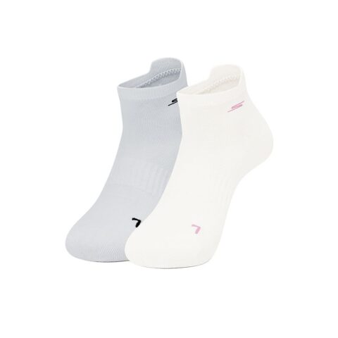 Skechers Wilderness Outdoor Collection Comfortable Sports Collection Ankle Socks Women’s 2 Pack White/Glacier Gray 05U9