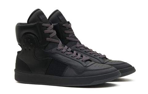 EQLZ EQUALIZER 1970 Lightweight High top Vintage Basketball Shoes Black Mist Made In USA Nappa Genuine Leather