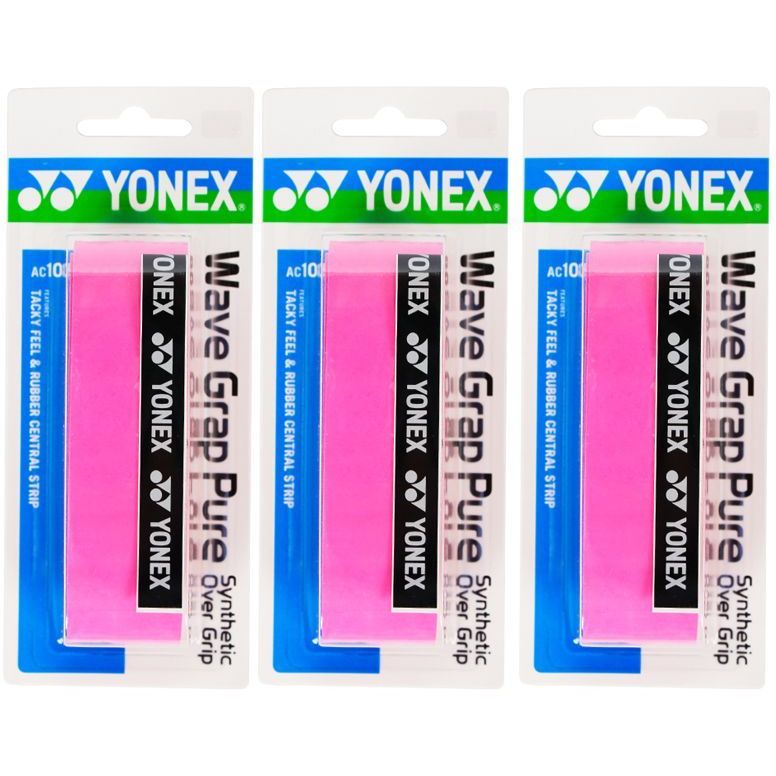 YONEX Badminton Grip Tapes Rose Red Keel Polyurethane Thin 3 Pack