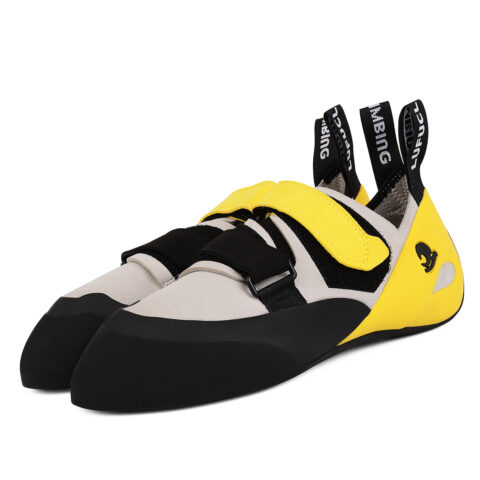 LUFU Slip Resistant Abrasion Resistant Low top Rock Climbing Shoes Unisex Gray