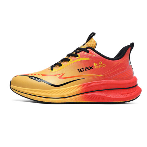 PALATIAL Light Breeze Running Shoes Unisex Low Top Orange/Neon Green