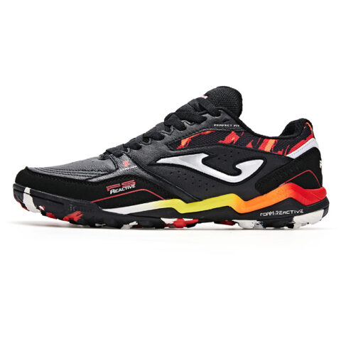 Joma TT Turf Artificial Turf Abrasion Resistant Five A Side Soccer Shoes Black Red