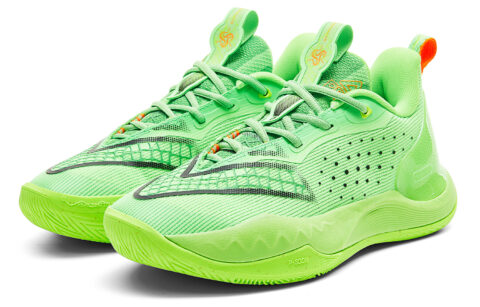PEAK Taichi Triangle 4.0 Basketball Shoes Unisex Low Top Electric Green