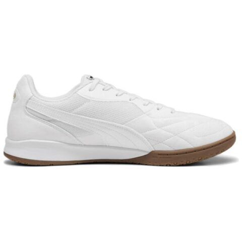 PUMA KING TOP Comfortable And Lightweight Artificial Turf Abrasion Resistant Soccer Shoes Unisex White