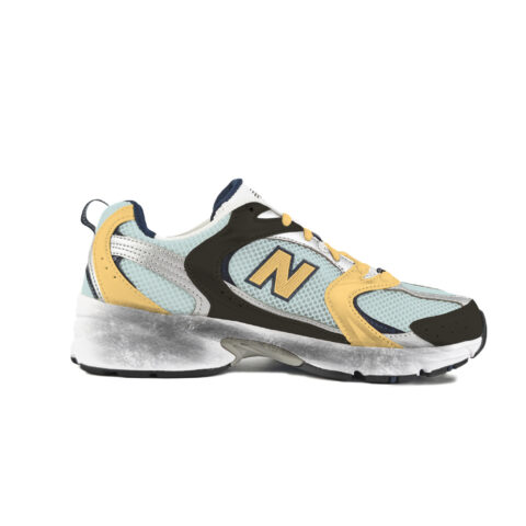 New Balance NB 530 Mesh, Textile, Artificial Leather Abrasion Resistant Low top Running Shoes Unisex Blue Yellow