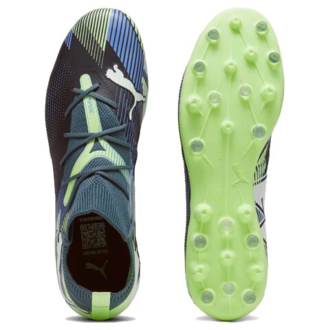 PUMA FUTURE 7 MATCH Fabric Cushioning Soccer Shoes Men’s Gray Green