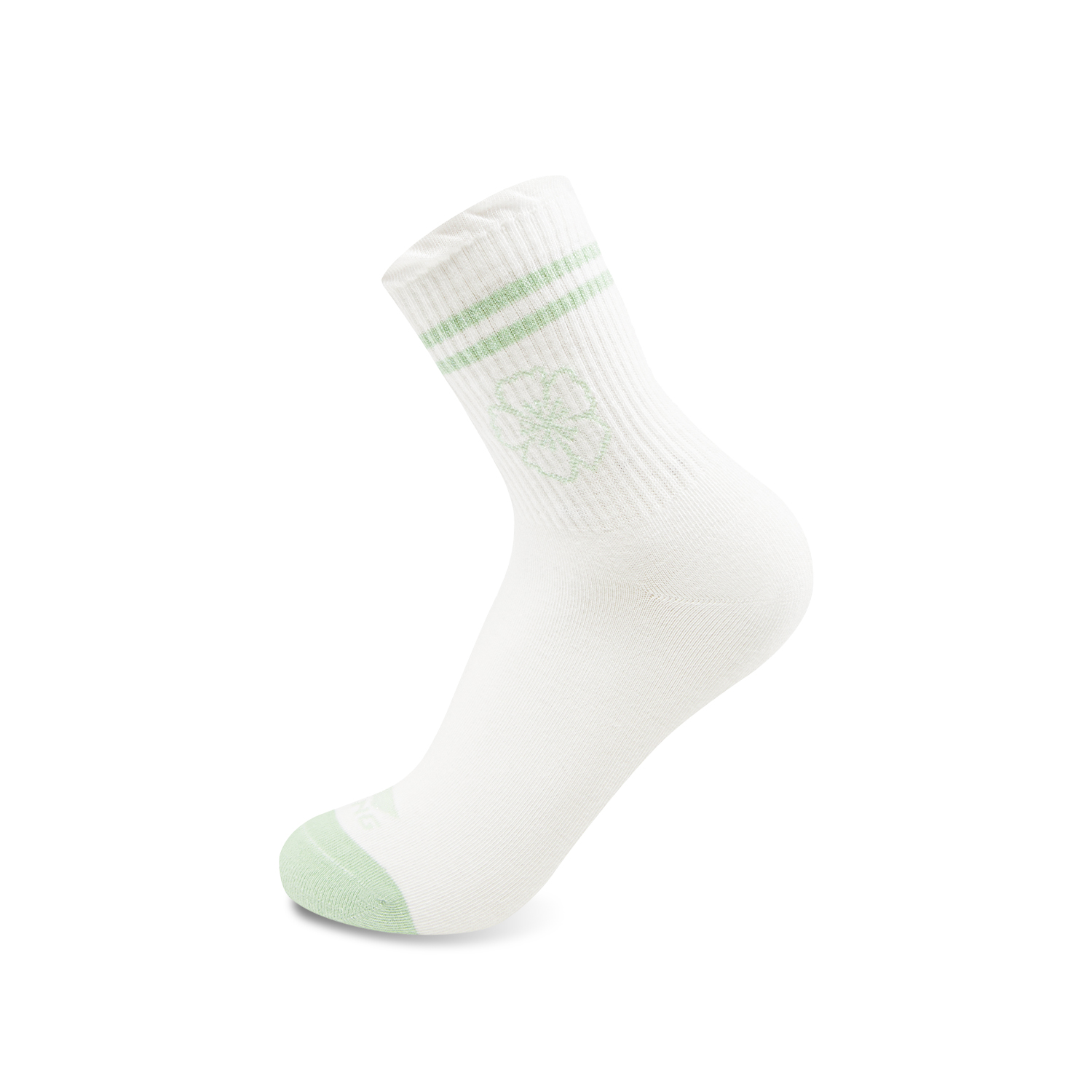 Li Ning x GUGONG China Culture Collection Crew Socks Women's 1 Pack Ivory/Tallow Green