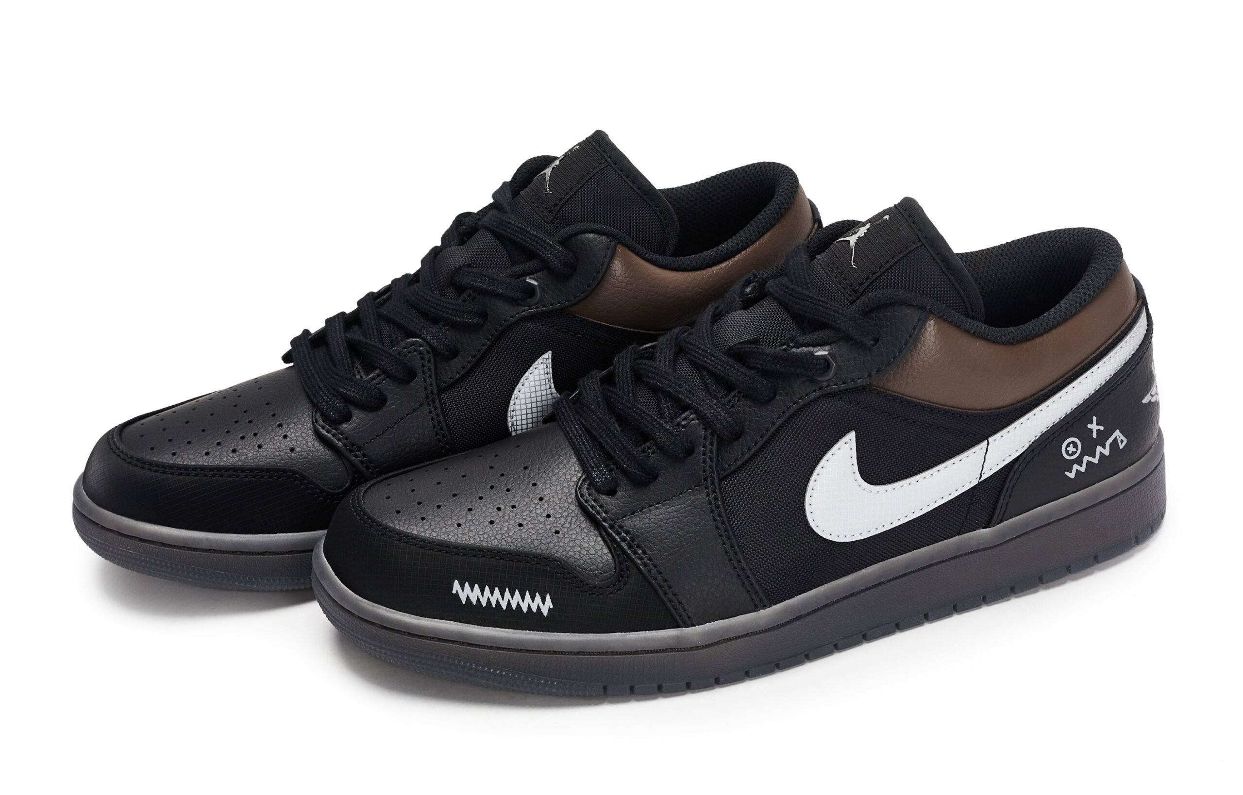 Jordan Air Jordan 1 Vintage Basketball Shoes Unisex Low Top White Coffee