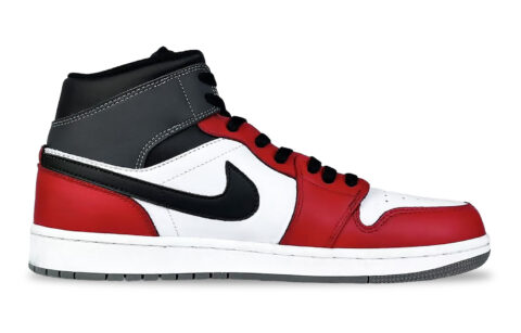 Jordan Air Jordan 1 Abrasion Resistant Mid top Vintage Basketball Shoes Men’s Black Red