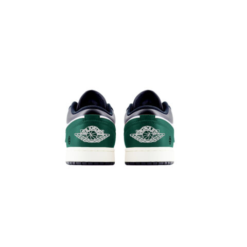 Jordan Air Jordan 1 Fashion Trend Abrasion Resistant Lightweight Low top Vintage Basketball Shoes Unisex Black Green