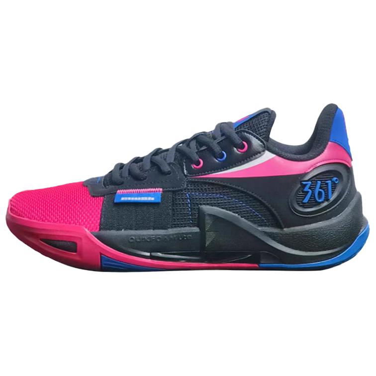 361° Slip Resistant Abrasion Resistant Slip Resistant Abrasion Resistant Low top Basketball Shoes Men’s Black Red