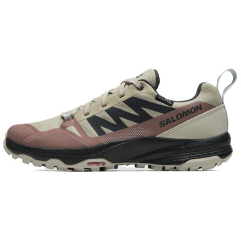 SALOMON Waterproof And Breathable Coverage Lightweight Grip Low top Mountaineering Hiking Shoes Women’s Brown Black