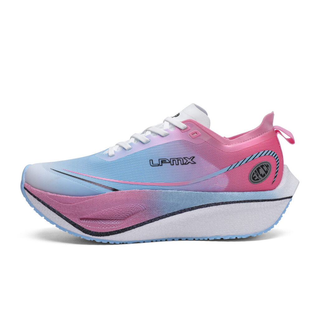 LPMX Slip Resistant, Abrasion Resistant, Breathable Low top Carbon Plate Running Shoes Men’s Pink Blue
