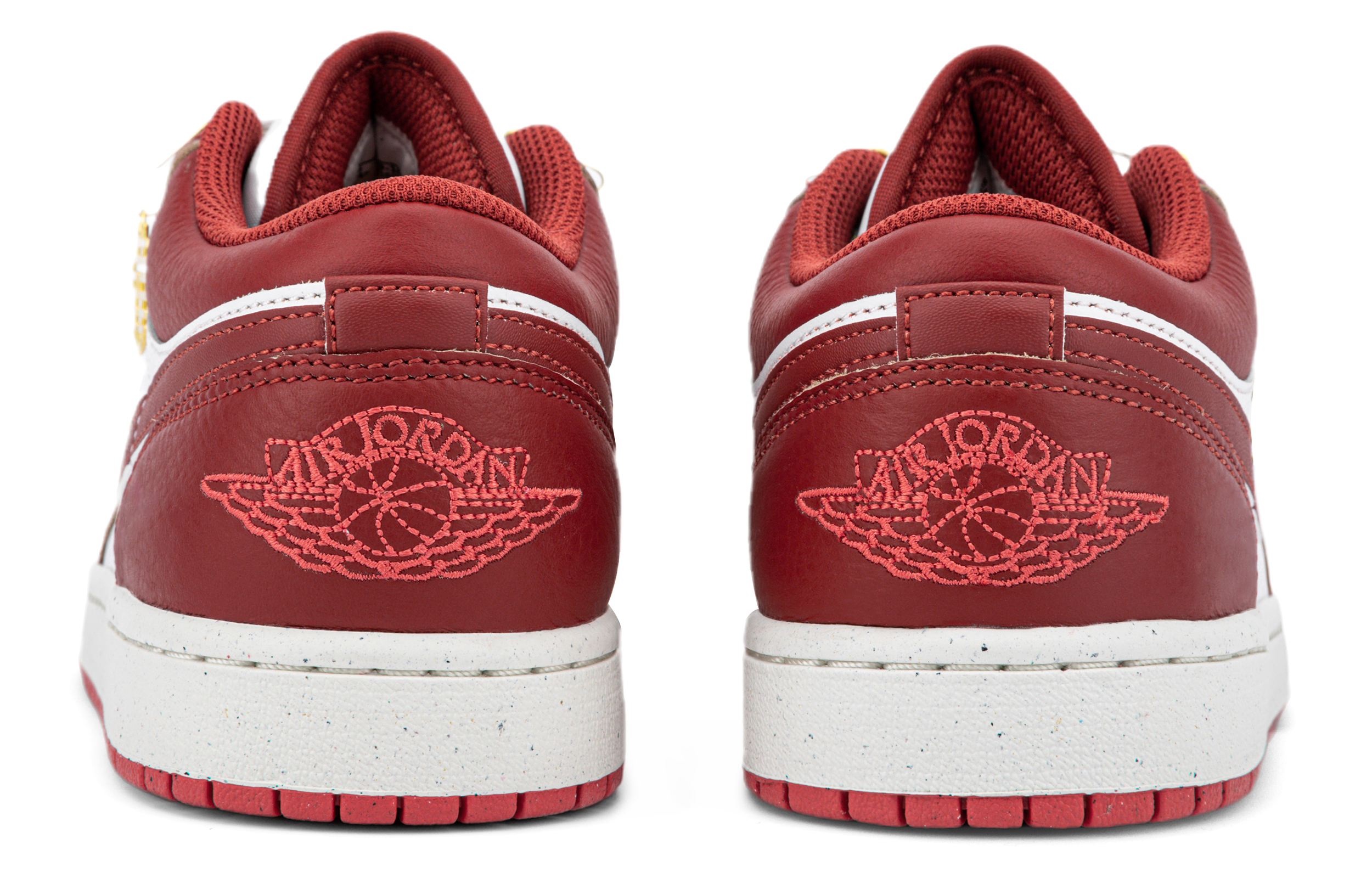 Jordan Air Jordan 1 Slip Resistant Abrasion Resistant Low top Vintage Basketball Shoes Unisex Red