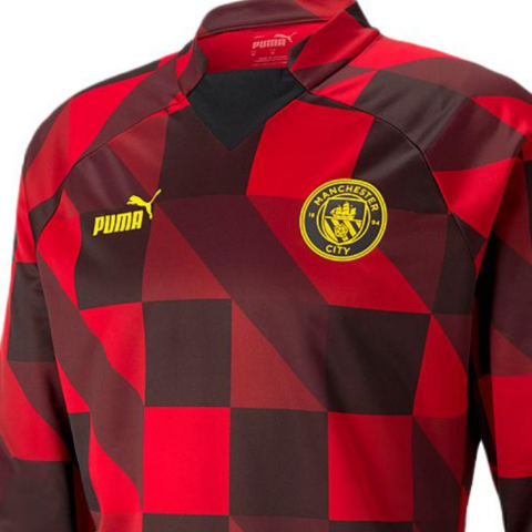 PUMA Manchester City Soccer Jersey Men’s Tango Red/PUMA Black