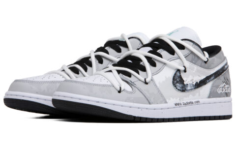 Jordan Air Jordan 1 LOW Snow Mountains Island Love Abrasion Resistant Breathable Abrasion Resistant Breathable Low top
