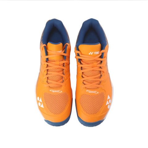 YONEX Cushioning Slip Resistant Cushioning Slip Resistant Low top Tennis Shoes Unisex Orange Cyan