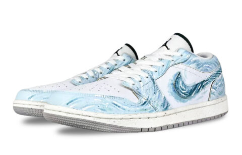 Jordan Air Jordan 1 Fairyland, Azure Sky Firefly Abrasion Resistant Abrasion Resistant Low top Vintage Basketball Shoes