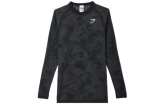 GYMSHARK Fitness Clothing Men's Black Moderate Straight Fit