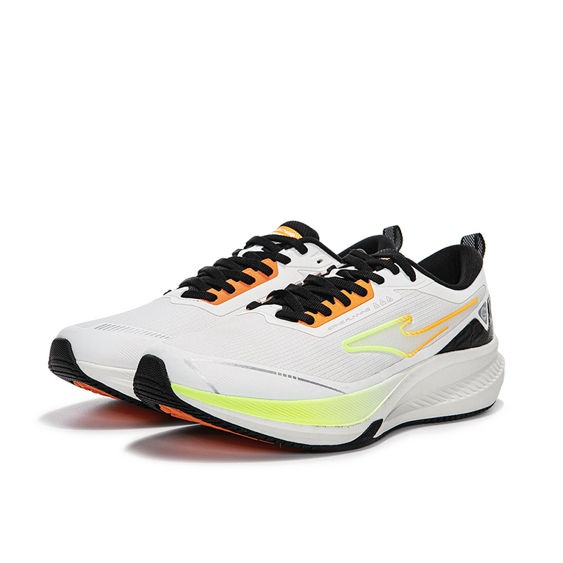 Erke Slip Resistant, Abrasion Resistant, Rebound Low top Long Distance Running Shoes Men’s White Black