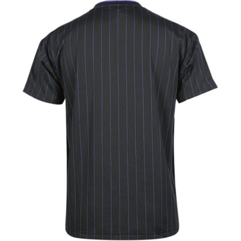 Adidas pinstripe-striped three-stripe logo T-shirt