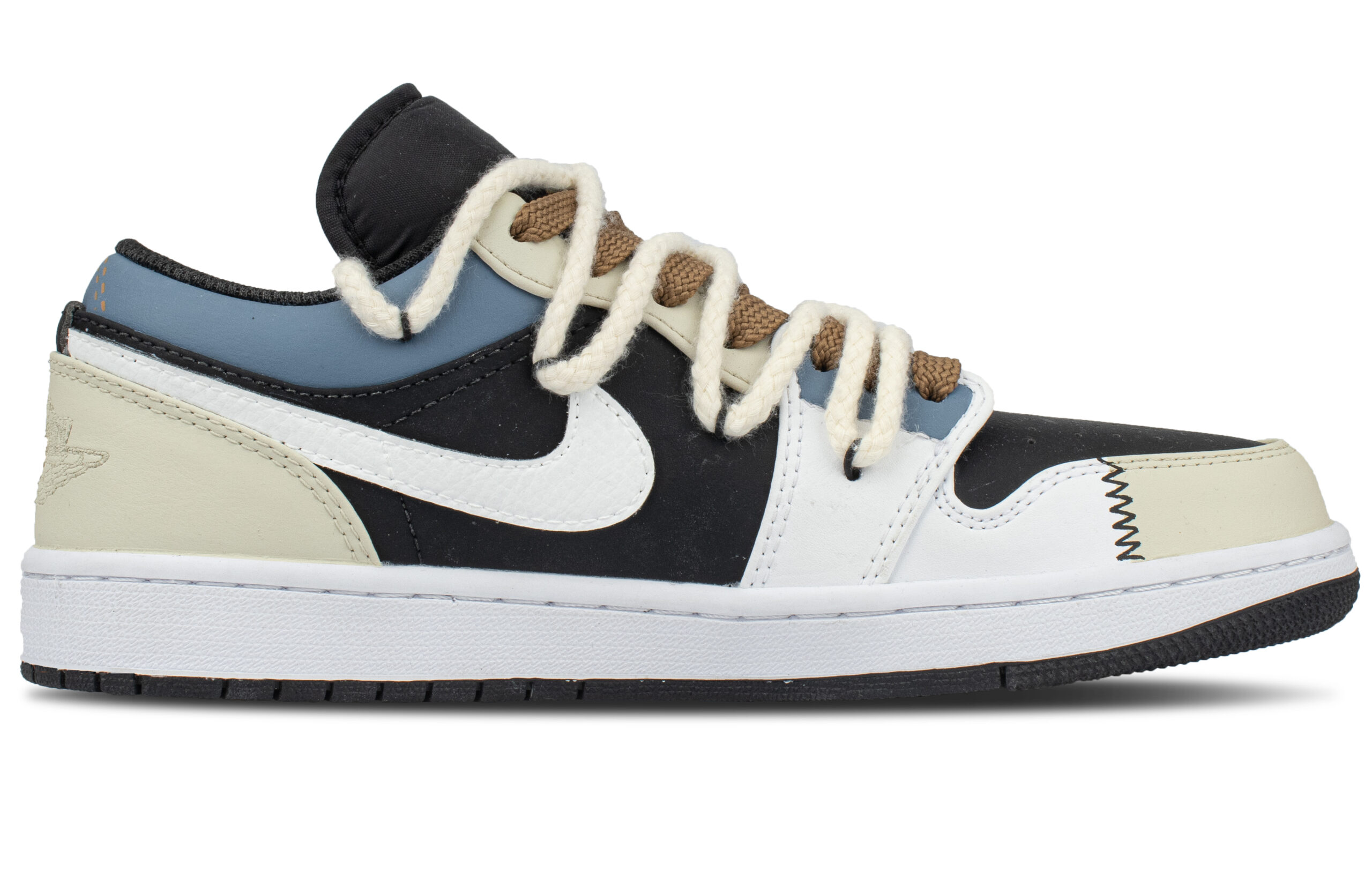 Jordan Air Jordan 1 Low top Vintage Basketball Shoes Unisex Ecru