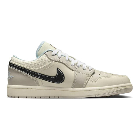 Jordan Air Jordan 1 Slip Resistant Abrasion Resistant Low top Vintage Basketball Shoes Women’s Beige Brown