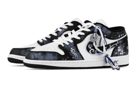 Jordan Air Jordan 1 Rise And Flourish Low top Vintage Basketball Shoes Unisex Navy Blue