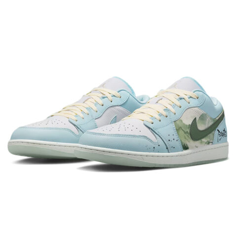 Jordan Air Jordan 1 Vintage Basketball Shoes Men’s Low Top Blue/White