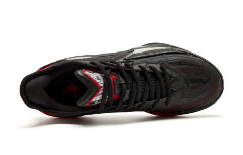 QIAODAN Cushioning, Wear Resistant Low top Basketball Shoes Men’s Black Sports Style Red