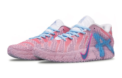 Nike Ja Morant 3 Abrasion Resistant Low top Basketball Shoes Unisex Pink Blue