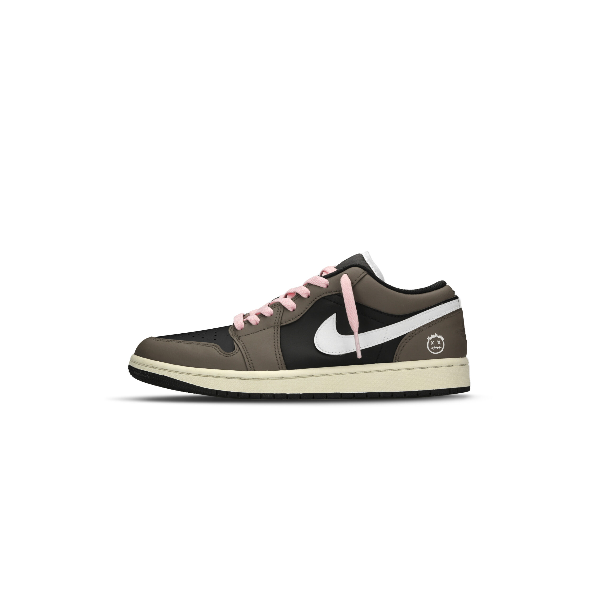 Jordan Air Jordan 1 Slip Resistant Abrasion Resistant Low top Vintage Basketball Shoes Men’s Black Brown