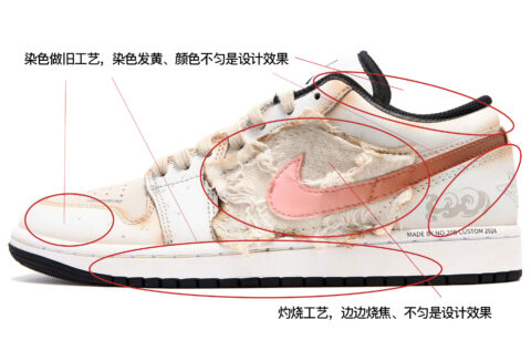 Jordan Air Jordan 1 Low Slip Resistant, Abrasion Resistant, Lightweight Low top Vintage Basketball Shoes Women’s Ecru