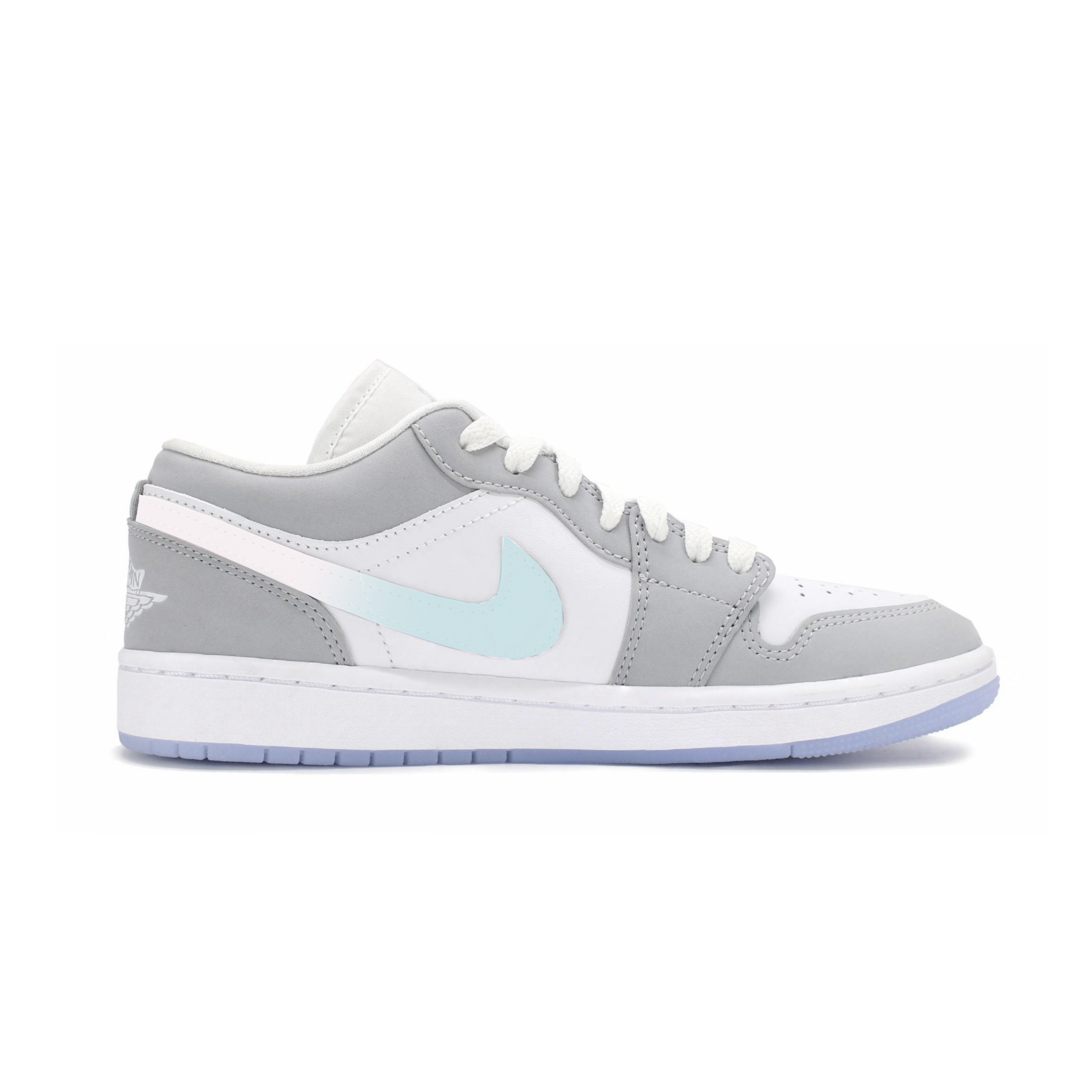 Jordan Air Jordan 1 Slip Resistant Abrasion Resistant Low top Vintage Basketball Shoes Women’s White