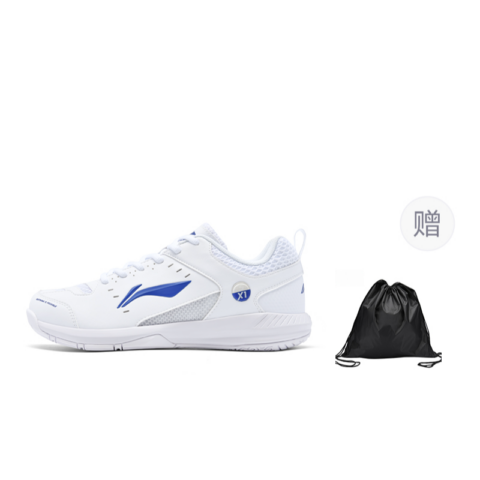 White Blue+Drawstring Shoe Bag
